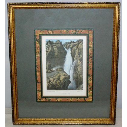 Gravure "Chutes de Reichenbach"  sur Moinat SA  - Antiquités décoration -  Gravures, Lithos