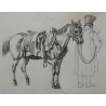  Encre de Chine "Cheval et personnage" sur  Moinat SA  - Antiquités décoration