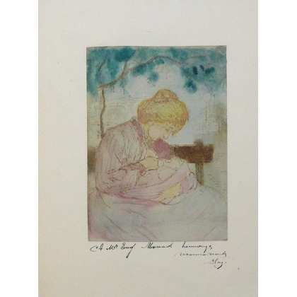 Aquarelle "Mére et enfant"  sur Moinat SA  - Antiquités décoration -  Gouaches, Aquarelles, Pastels