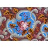 Gravure aquarellée \"Tapisserie\" sur carton