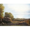 Paintings | Oil on cardboard ‘Landscape’, Switzerland Moinat SA  – Antiques and home décor