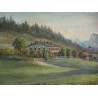 Peintures | Huile sur toile "Vue de la Dent de Moinat SA  - Antiquités décoration