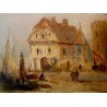 Paintings | Oil painting on cardboard, ‘Bord de Mer’, Moinat SA  – Antiques and home décor