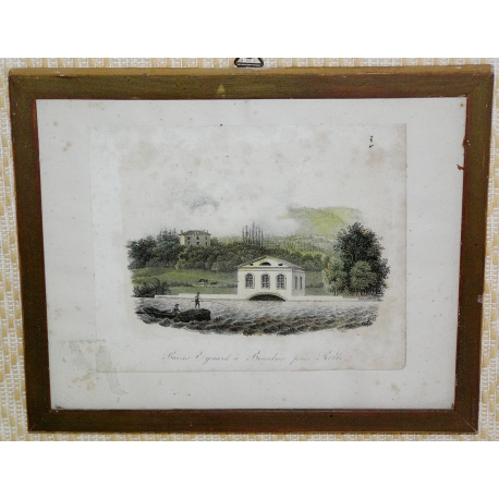 Gravure "Bains Eynard à Beaulieu près  sur Moinat SA  - Antiquités décoration -  Gravures, Lithos