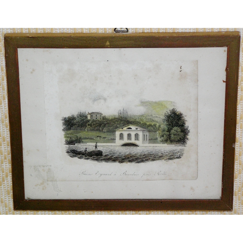 Gravure "Bains Eynard à Beaulieu près