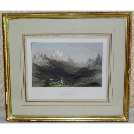 Engraving ‘Col de Balme’ by BARTLETT on Moinat SA – Antiques and decorative items – Engravings, lithographs