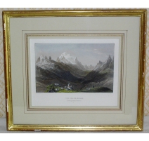 Gravure "Col de Balme" de BARTLETT