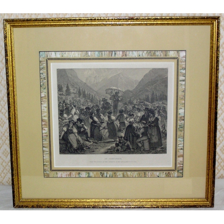 Engraving "An Alpstubete" by RITTMEYER  at Moinat SA  - Antiques and decorative items -  Engravings, lithographs