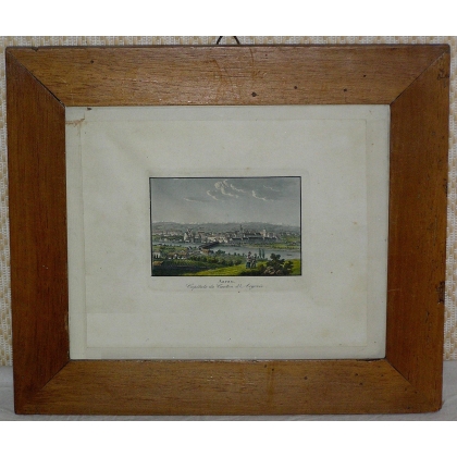 Coloured engraving "Aarau, Capital of" by Moinat SA – Antiques and decorative items – Engravings, lithographs