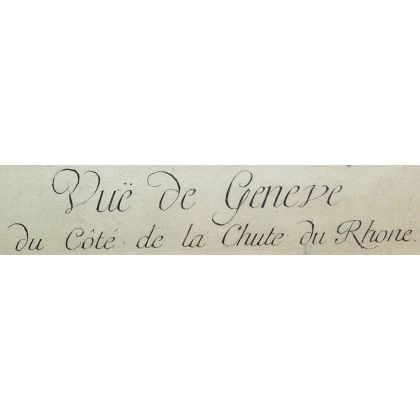 Gravure "Vue de Genève du côté de la  sur Moinat SA  - Antiquités décoration -  Gravures, Lithos