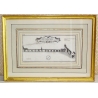 Gravure "Pont sur le Rhein à Bâle"