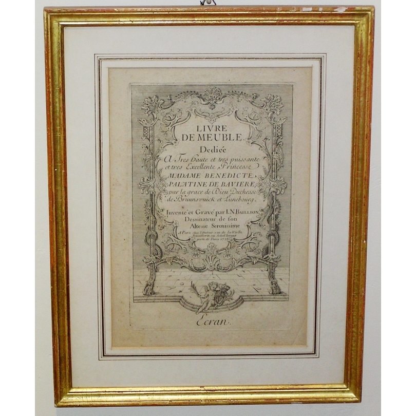 Gravure "Livre de meuble"