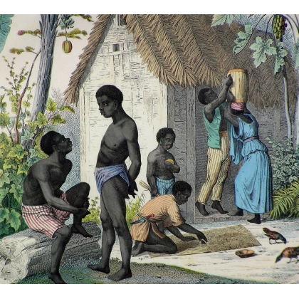 Engraving ‘African Figures’ by Moinat SA – Antiques and decorative items – Engravings, lithographs