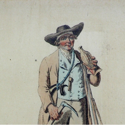 Engraving: ‘J Roth of Grindelwald, the hunter’ on Moinat SA – Antiques and decorative items – Engravings, lithographs