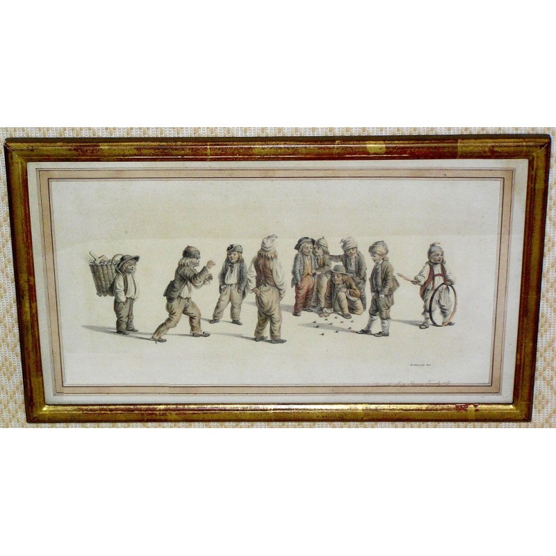 Engraving  "Child and Marbles" by  from Moinat SA  - Antiques and decorative items -  Engravings, Lithographs