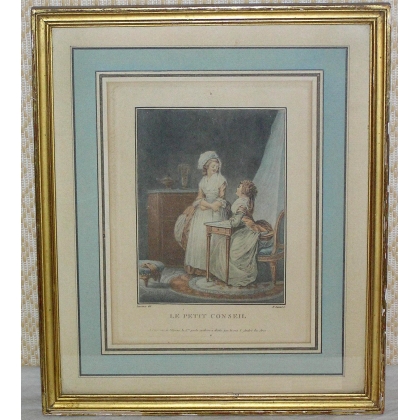 Gravure \"Le Petit Conseil\" de LAFRENSEN