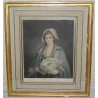 Stich „Mrs. Hoppner mit einem Korb voller …“ von Moinat SA – Antiquitäten und Dekoration – Stiche, Lithografien