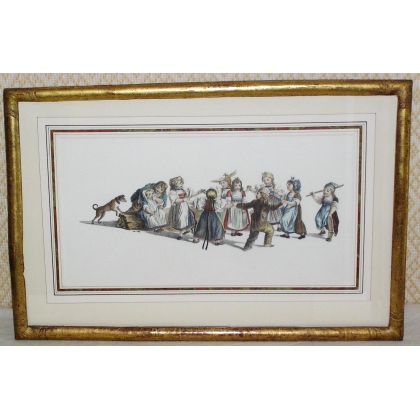 Engraving "Jeux-Enfants" by MIND on Moinat SA – Antiques and decorative items – Engravings, lithographs