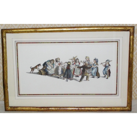 Engraving "Jeux-Enfants" by MIND on Moinat SA – Antiques and decorative items – Engravings, lithographs
