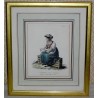 Engraving ‘Peasant Woman from the Lenk Valley’ by Moinat SA – Antiques and decorative items – Engravings, lithographs