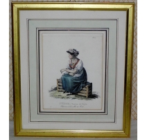 Gravure "Paysanne de la vallée de Leuk"