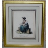 Gravure "Paysanne de la vallée de Leuk"