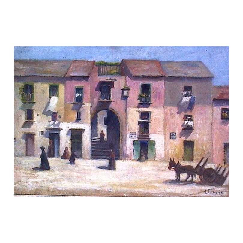 绘画 | 题为《乡村风光》的画作，署名L. DAVID。Moinat SA  - 古董与装饰艺术