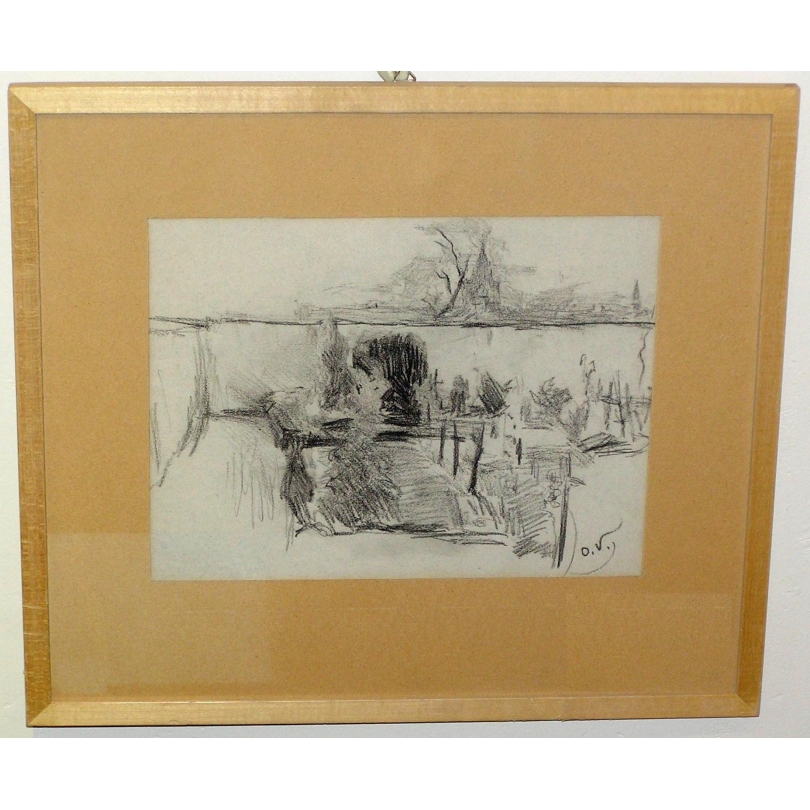 Dessin "Paysage" de OTTO VAUTIER