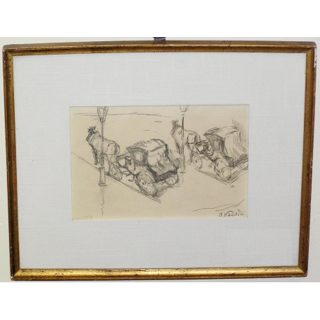  Dessin "Caléche" de OTTO VAUTIER sur  Moinat SA  - Antiquités décoration