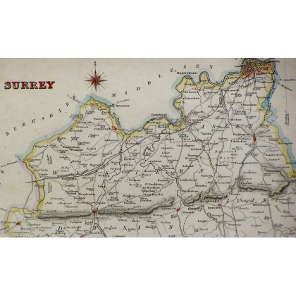 Gravure "Surrey"  sur Moinat SA  - Antiquités décoration -  Gravures, Lithos