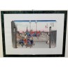 Japanese lithograph, black frame  at Moinat SA  - Antiques and decorative arts -  Engravings, lithographs