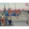 Japanese lithograph, black frame  at Moinat SA  - Antiques and decorative arts -  Engravings, lithographs