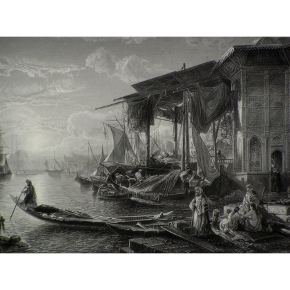 Engraving ‘Constantinople, the golden’ by Moinat SA – Antiques and decorative items – Engravings, lithographs