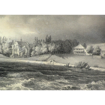 Gravure "Saint-Prex", Suisse  sur Moinat SA  - Antiquités décoration -  Gravures, Lithos