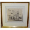 Dessin \"La Porte de Rive\" signé N.LEMAÎTRE