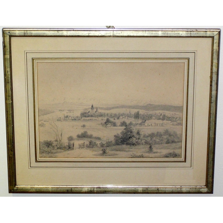  Dessin paysage sur  Moinat SA  - Antiquités décoration