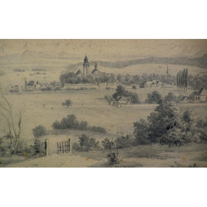  Dessin paysage sur  Moinat SA  - Antiquités décoration