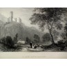 Engraving ‘La Batia Castle – Martigny’ by Moinat SA – Antiques and decorative items – Engravings, lithographs