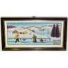 Paintings | Naïve oil on panel, ‘Winter Idyll’, Moinat SA  – Antiques and home décor