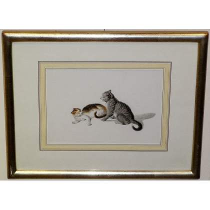 Engraving ‘Cats’ by MIND at Moinat SA – Antiques and decorative items – Engravings, lithographs