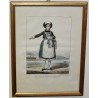 Engraving: ‘Peasant Woman from the Canton of Sur Moinat SA’ – Antiques and decorative items – Engravings, lithographs