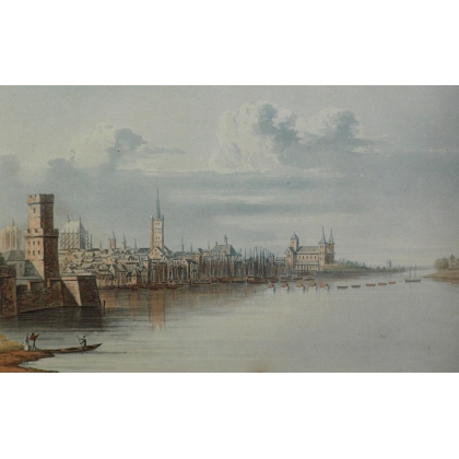 Pair of engravings, ‘Towns on the Rhine’, by Moinat SA – Antiques and decorative items – Engravings, lithographs