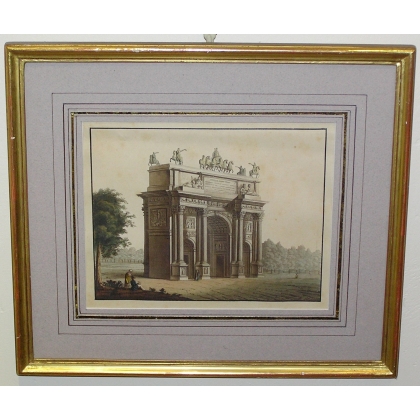 Engraving of the ‘Arc de Triomphe’ by Moinat SA – Antiques and decorative items – Engravings, lithographs