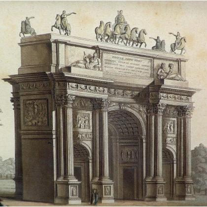 Engraving of the ‘Arc de Triomphe’ by Moinat SA – Antiques and decorative items – Engravings, lithographs