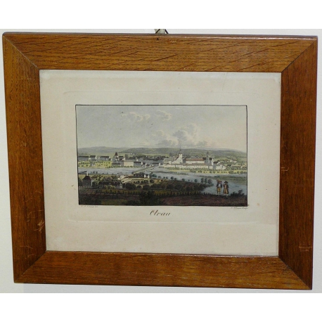 Coloured engraving ‘Arau’ by SCHMID, on Moinat SA – Antiques and decorative items – Engravings, lithographs