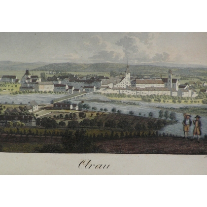 Coloured engraving ‘Arau’ by SCHMID, on Moinat SA – Antiques and decorative items – Engravings, lithographs