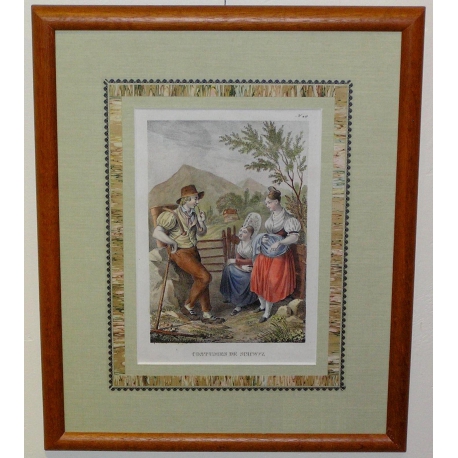 Engraving ‘Costumes de Schwtz’ by Moinat SA – Antiques and decorative items – Engravings, lithographs