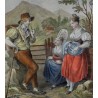 Engraving ‘Costumes de Schwtz’ by Moinat SA – Antiques and decorative items – Engravings, lithographs