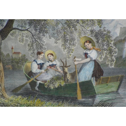 Radierung „Brienz-Fährmann“ von Moinat SA – Antiquitäten und Dekoration – Radierungen, Lithografien
