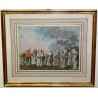 Aquarelle "Rencontre de vielles dames"  sur Moinat SA  - Antiquités décoration -  Gouaches, Aquarelles, Pastels